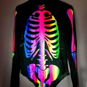 Vaporwave Skeleton Leotard